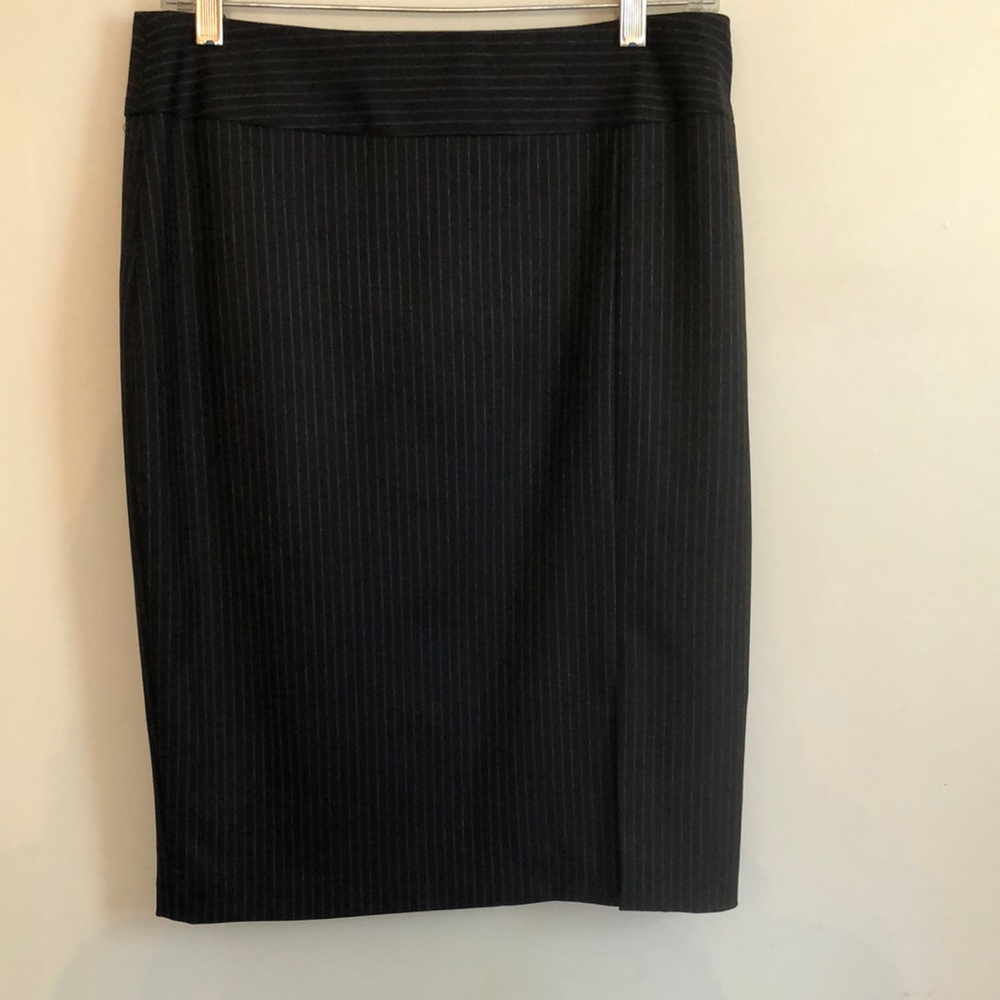 Classic Black Pinstripe Skirt